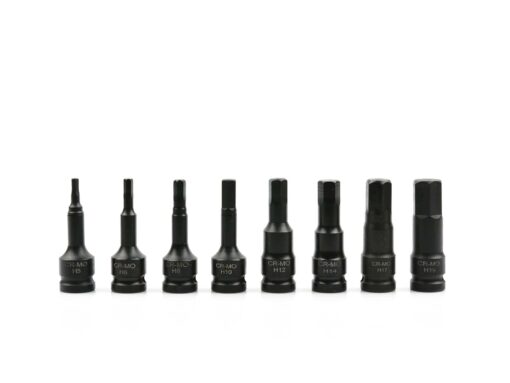 HEX löökpadrunite komplekt 1/2", H5-H19, 8-osaline
