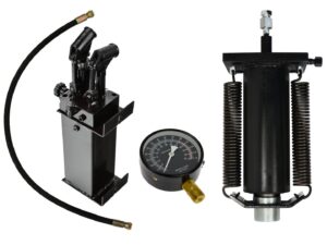 Hüdraulilise pressi komplekt 50T, pump, silinder ja manomeeter