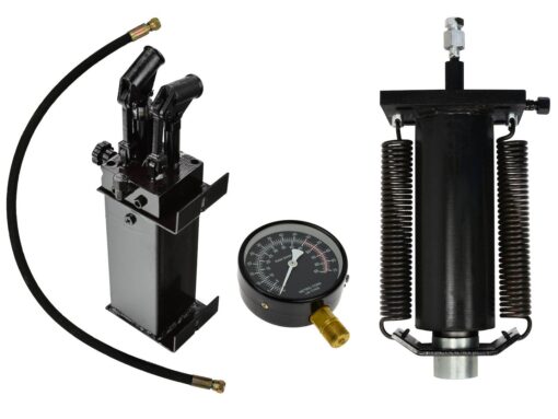 Hüdraulilise pressi komplekt 50T, pump, silinder ja manomeeter
