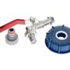 IBC komplekt: S60x6 mutter + 1/2" kraan + voolikuotsik 1/2" + nippel