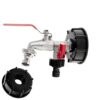 IBC komplekt: S60x6 mutter + 1/2" topeltkraan + 2 niplit IBC komplekt: S60x6 mutter + 1/2" topeltkraan + 2 niplit