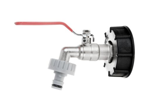 IBC komplekt: S60x6 mutter + 3/4" kraan + nippel