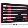 Kallutatavate pikenduste komplekt 1/4" 3/8" 1/2" CrV 9 tk