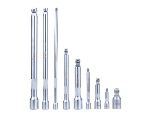 Kallutatavate pikenduste komplekt 1/4" 3/8" 1/2" CrV 9 tk