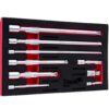 Kallutatavate pikenduste komplekt 1/4" 3/8" 1/2" CrV 9 tk
