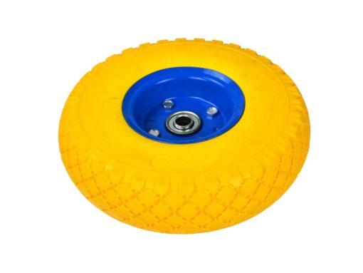 Käru täisrehv 3.00-4 PU Käru ratas 3.00-4 PU / täis, kollane