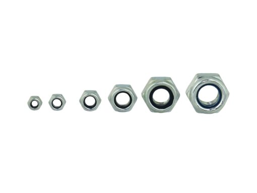Kontramutrite komplekt nailonrõngaga, 146-osaline Mutrite komplekt (nylock) M4-M12