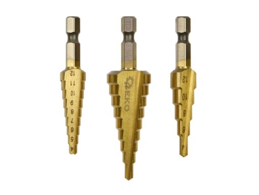 Koonuspuuride komplekt 1/4" Hex 3-osaline (3-12, 4-12, 4-20mm) Koonuspuuride komplekt 1/4" Hex 3-osaline (3-12, 4-12, 4-20mm)
