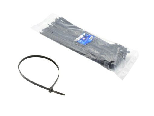 Nailonist kaablisidemed, mustad 450x9.0mm UV, 50tk