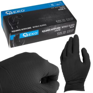 Nitriilkindad SOLID GRIP, suurus XL, mustad, 50 tk