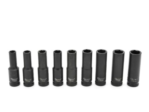 Pikad löökpadrunid 1/2", 10-32mm, 16-osaline komplekt Sisaldab:.