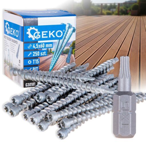 Terrassikruvid 4,5x60mm + otsik T15 Terrassikruvid 4,5x60mm + otsik T15