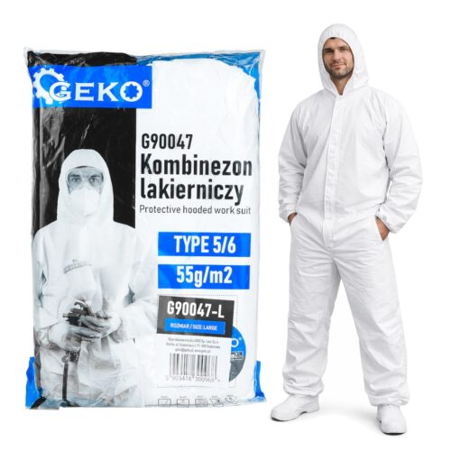 Värvimiskombinesoon kapuutsiga 55g/m2 tüüp 5/6 - suurus L Värvimiskombinesoon kapuutsiga 55g/m2 tüüp 5/6 - suurus L