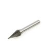 Volframkarbiidist metallifrees 10x20mm, vars 6mm (koonus) Volframkarbiidist metallifrees 10x20mm, vars 6mm (koonus)