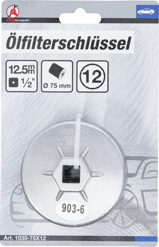 Öljynsuodatinavain – 12-kulmainen – Ø 75 mm -4