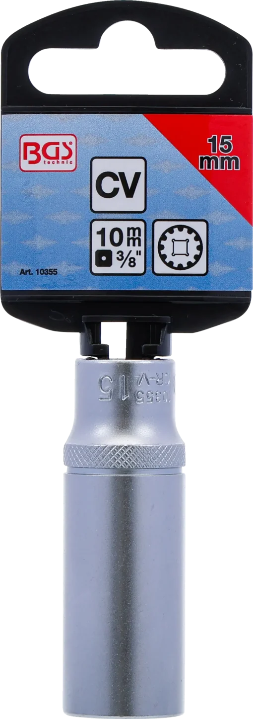 Hylsy Gear Lock, syvä – 10 mm (3/8") – 15 mm -4