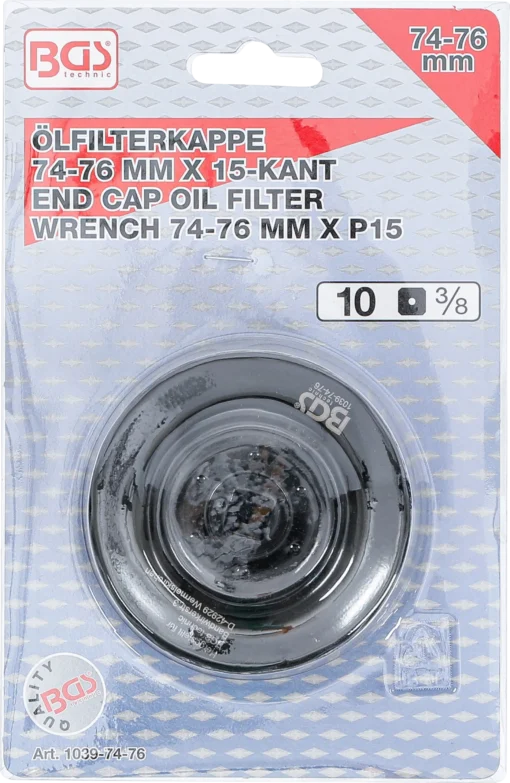 1039-74-76_09 Öljynsuodatinavain – 15-kulmainen – Ø 74 - 76 mm – Audi, Ford, Mercedes-Benz, Opel, VW -4