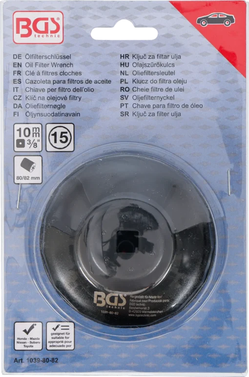Öljynsuodatinavain – 15-kulmainen – Ø 80 - 82 mm – Honda, Mazda, Nissan, Subaru, Toyta -4